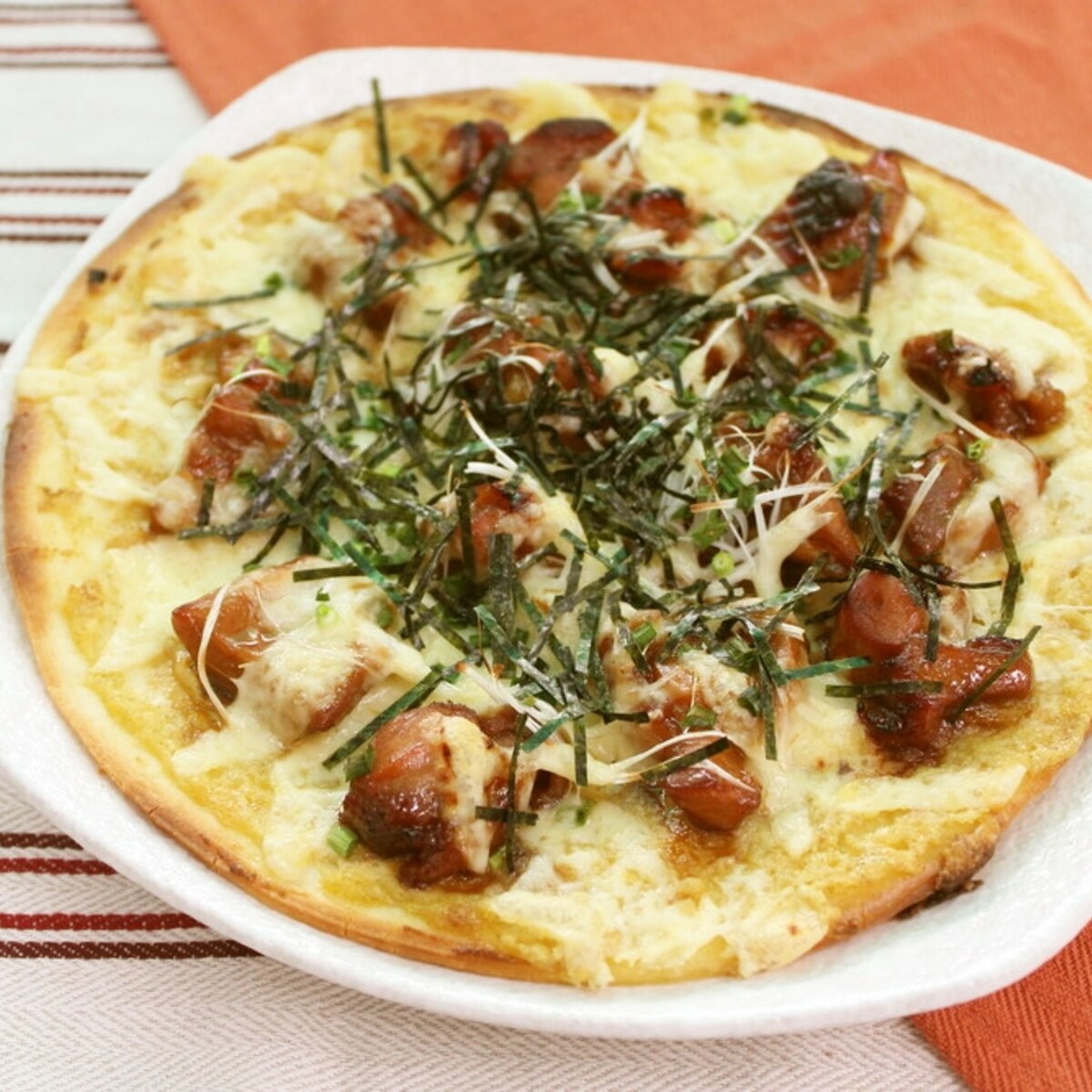 簡単 照り焼きチキン和風ピザ レシピ 作り方 By 沖縄調味料屋 赤マルソウ商店 楽天レシピ